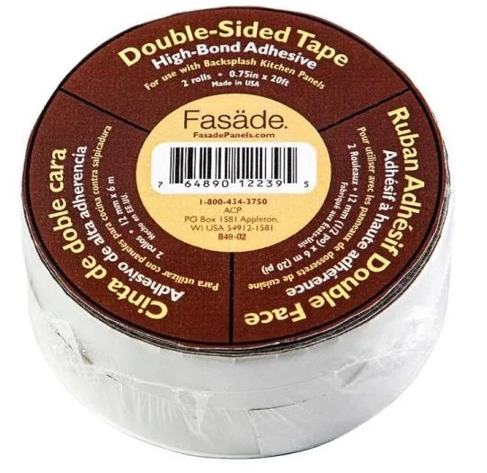 Fasade B4902 Double Sided Backsplash Adhesive Tape 2 Inch W x 40 Foot L