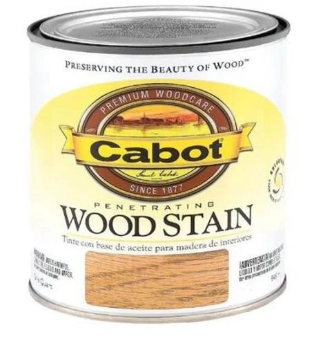 Cabot Interior Oil Wood Stain 1 Quart Ebony for Furniture and Flooring