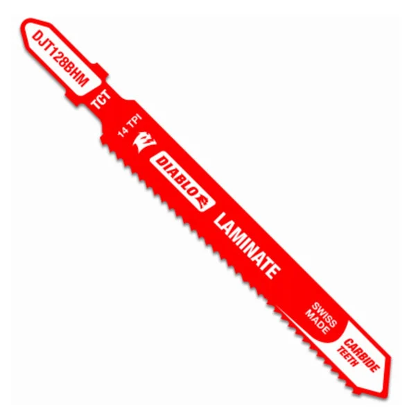 Diablo DJT128BHM 14 TPI Carbide T-Shank Jig Saw Blade 3-5/8 Inch for Durable Cutting