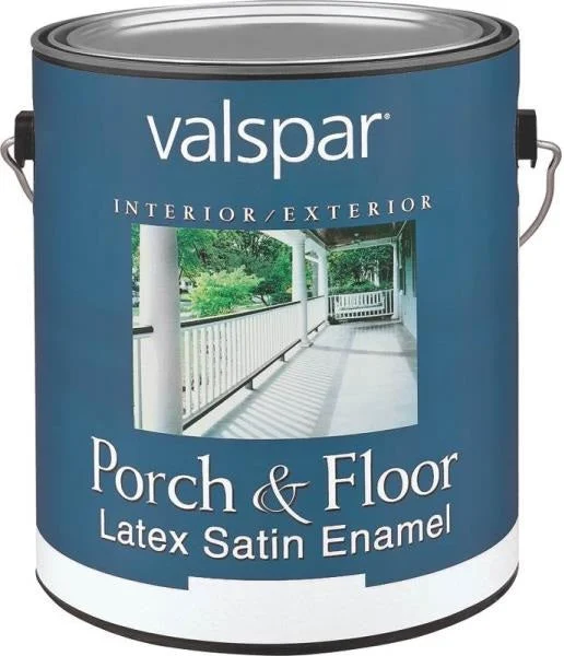 Valspar 027.0001534.007 Dark Gray Porch and Floor Latex Satin Enamel Paint 1 Gallon