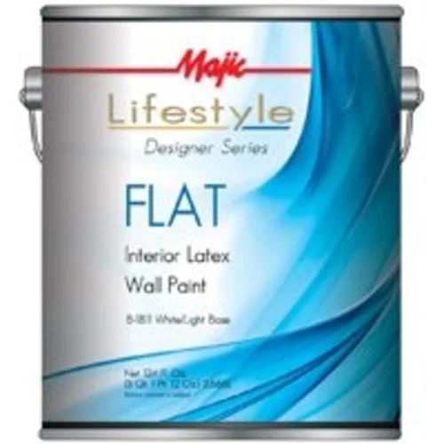 Majic 8-1811-1 Interior Latex Flat Wall Paint White 1 Gallon for Smooth Matte Finish