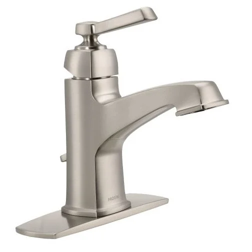 Moen Boardwalk Single Handle Lavatory Faucet 4 Inch Brushed Nickel