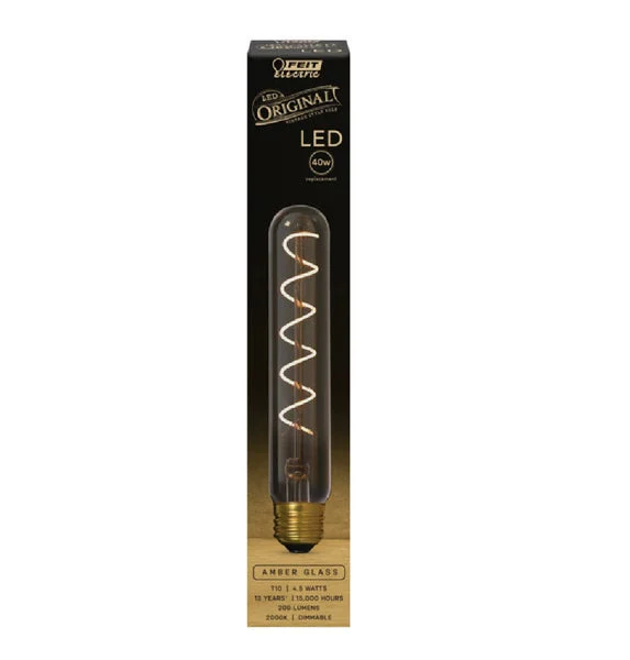 Feit Electric T10L/S/820/LED Original Vintage Dimmable LED Bulb 4.5W