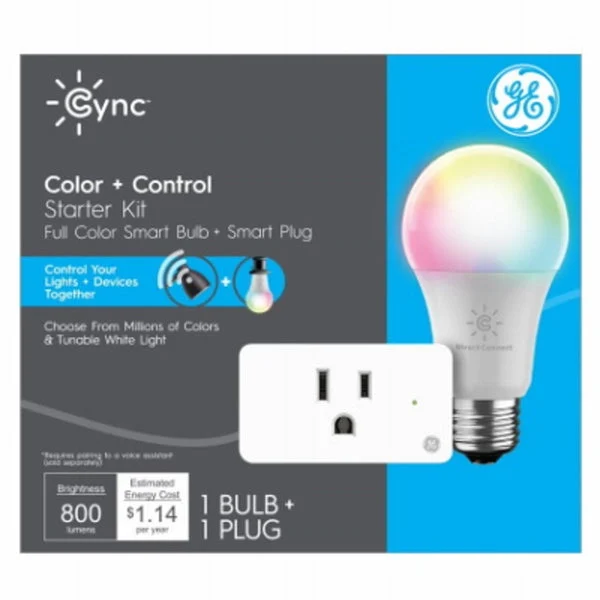 GE 93129716 Cync Bulb+Plug Combo 9.5 Watts Smart Lighting