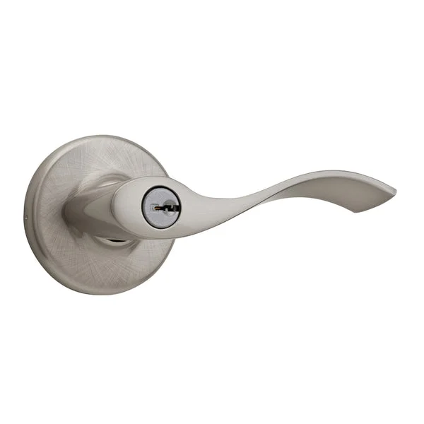 Kwikset 94050-549 Balboa Signature Entry Lockset in Satin Nickel - Secure Keyless Entry Door Lock
