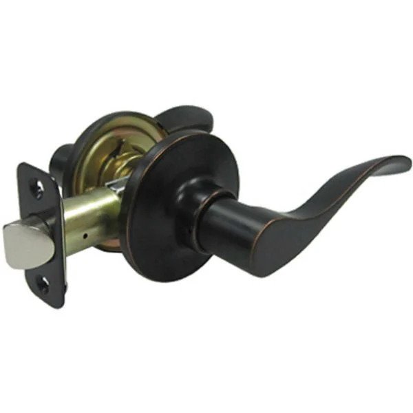 Taiwan Fu Hsing Reversible Bergamo Wave Lever Passage Lockset Aged Bronze