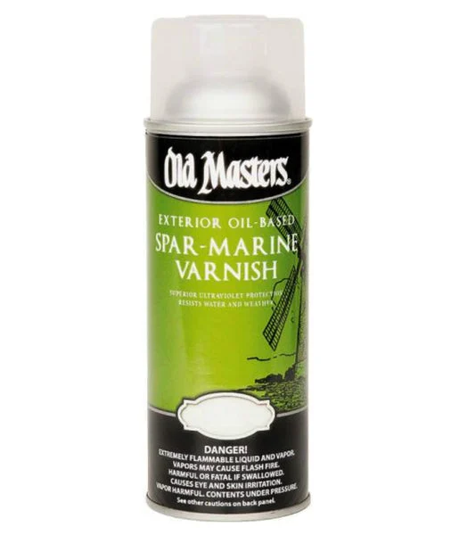 Old Masters 92310 Satin Oil Based Spar Marine Varnish Spray Can 12.8 Oz