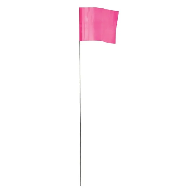 Empire 78-003 Plastic Stake Flag Pink 2-1/2 Inch H x 3-1/2 Inch W