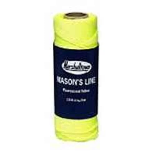 Marshalltown 632 Fluorescent Braided Nylon Mason Line 250' Yellow Construction String
