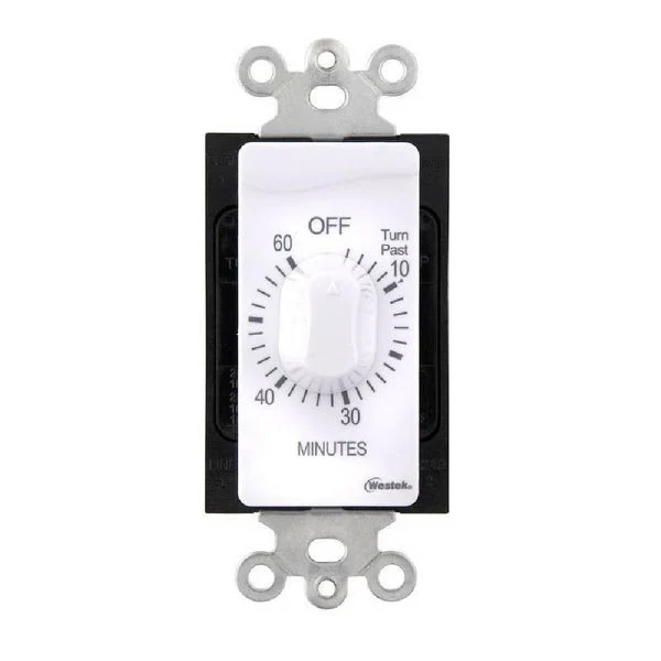 Westek TMSW60MW Spring Wound Countdown Timer White 125V 20A
