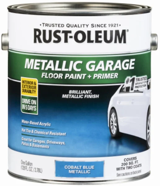 Rust-Oleum 349354 1-Part Concrete Metallic Floor Paint Gallon