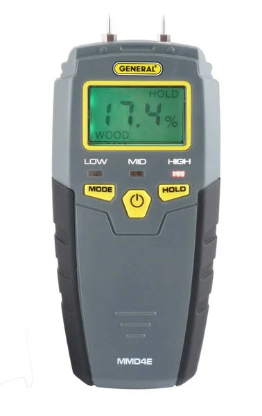 General Tools MMD4E Pin-Type LCD Moisture Meter for Wood and Drywall