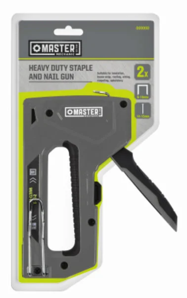 Master Mechanic TV161118001 Heavy Duty Staple and Nail Gun with Reversible Belt Clip