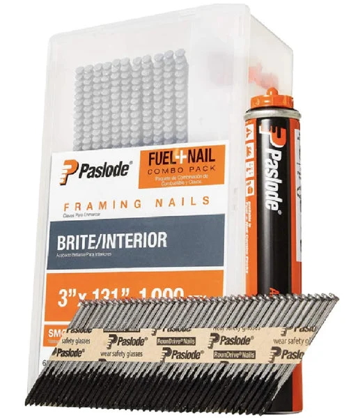 Paslode 650566 3 Inch x .131 Inch Angled Strip Fuel and Nail Kit for Framing