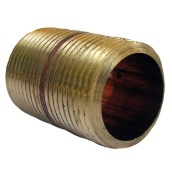 Lasco 17-9483 Lead Free Brass Pipe Nipple 3/4 Inch MPT x 1-1/2 Inch Short