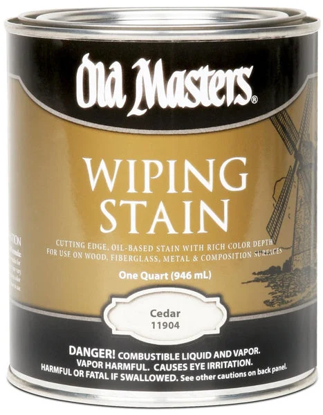 Old Masters 11904 Cedar Oil Based Wiping Stain 1 Quart
