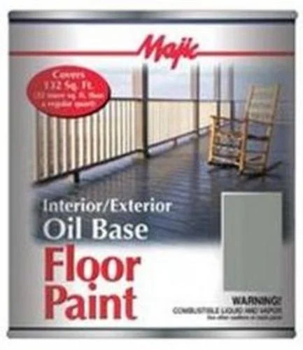 Majic 8-0075-2 Interior Exterior Oil Base Floor Paint Battleship Gray Durable Finish