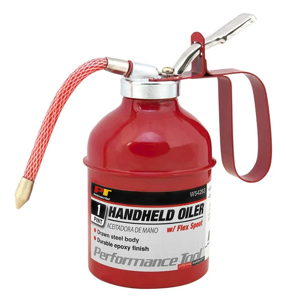Performance Tool W54263 Epoxy Finished Handheld Oiler Steel 1-Pint Capacity
