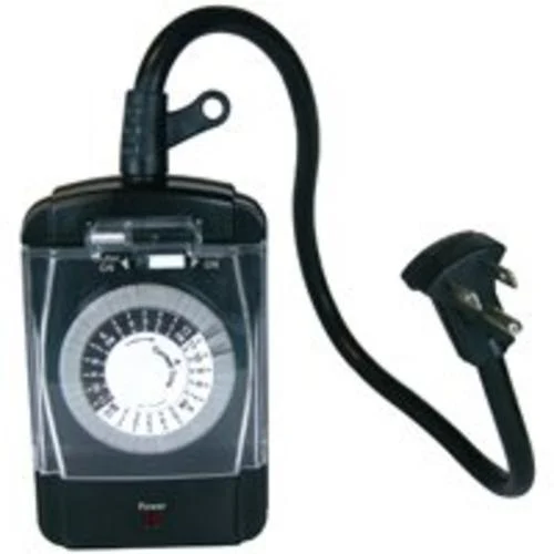 Power Zone TNO24111 Timer Outdoor 2 Outlet 24 Hour