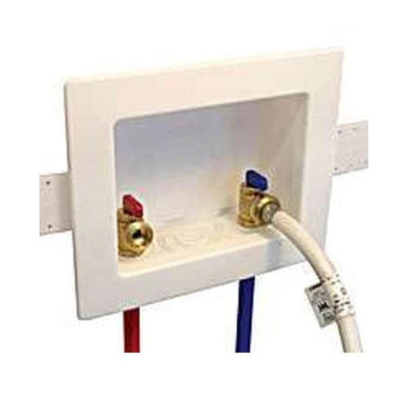 Eastman 60250/WPWME-1 White Washing Machine Outlet Box 1/2 Inch x 3/4 Inch