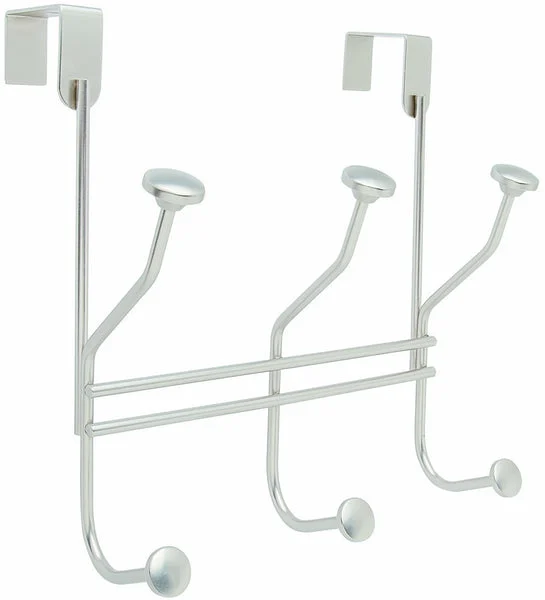 Amerock H55548S Multi Over-the-Door Hook Silver Space Saving Organizer