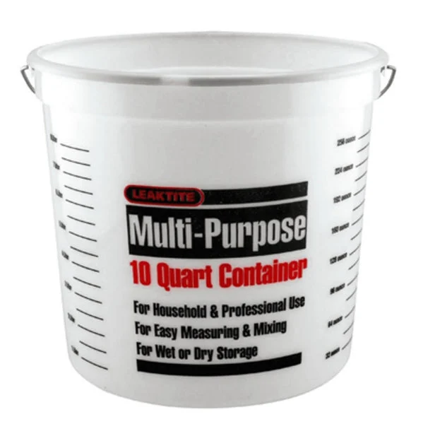 Leaktite 10Q12NM0012 Multi Purpose Pail 10 Quart for Storage and Mixing