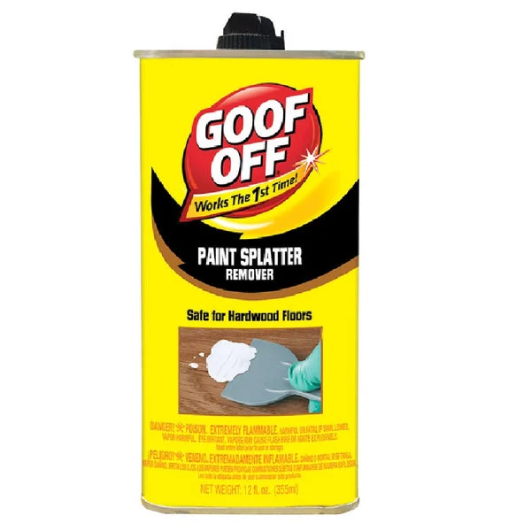 Goof Off FG900 Paint Splatter Remover 12 Oz for Tough Paint Stains