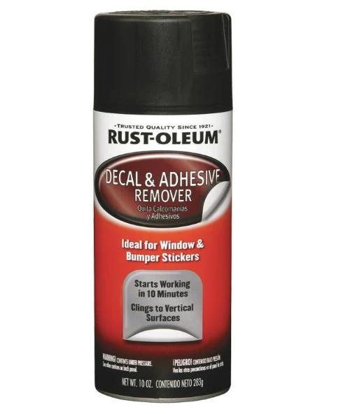 Rust-Oleum 248879 Decal and Adhesive Remover 10 Oz for Easy Surface Cleaning