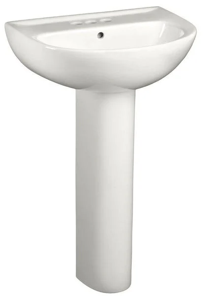 American Standard 0467004.020 Evolution Pedestal Sink Top White 22 Inch for Bathroom Vanity