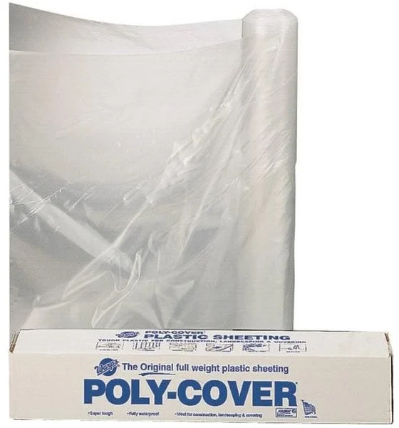 LBM Poly 6X20-C Clear Polyfilm Plastic Sheeting for Protection