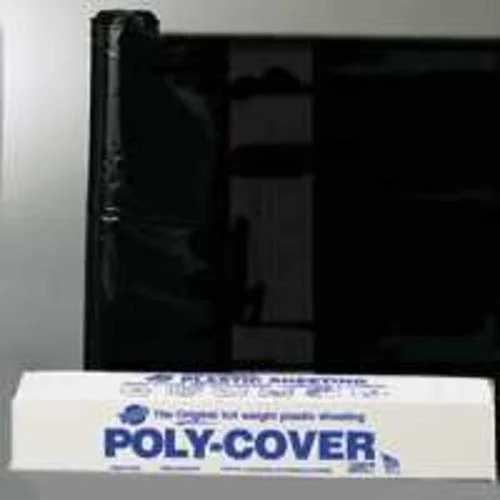 Warp 4X4BB Polyethylene Sheeting 4x200 Feet Black Plastic Film