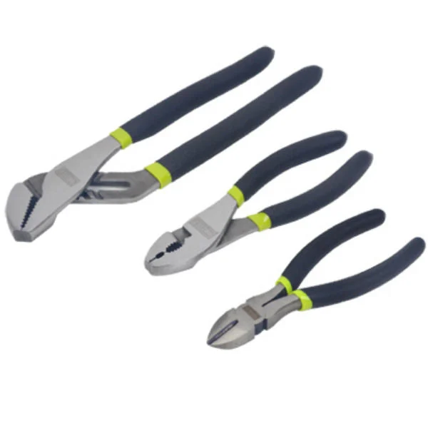 Master Mechanic 213170 Pliers Set with Cushion Grip Handles 3-Piece for DIY and Repairs