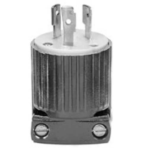 Cooper Wiring L620P Locking 3 Wire Ground Plug Gray for Electrical Safety