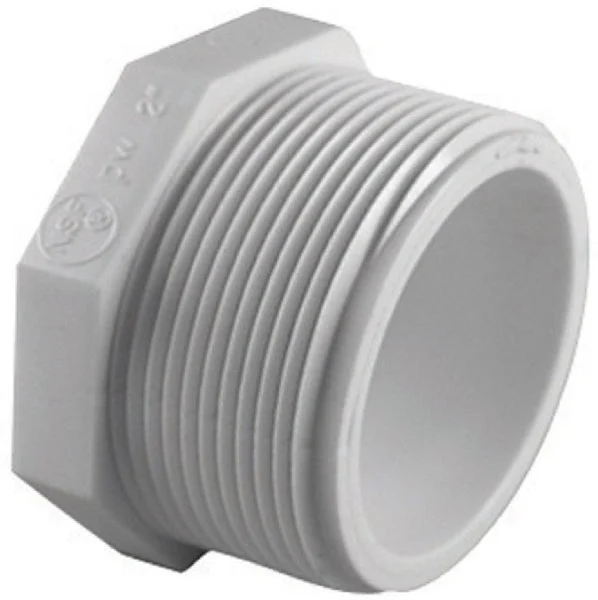 Charlotte Pipe PVC 02113 1800HA MIP Pressure Plug White 2.5 Inch