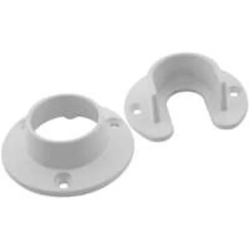 Stanley Hardware 820183 Closet Pole Sockets Flange White