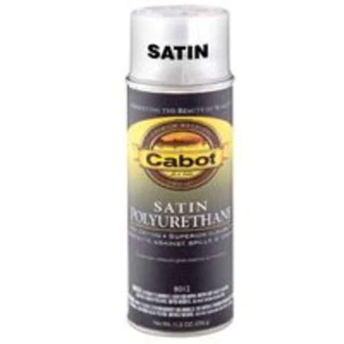 Cabot 144.0008017.076 Polyurethane Spray 11.5 Oz Satin Finish Wood Protective Coating