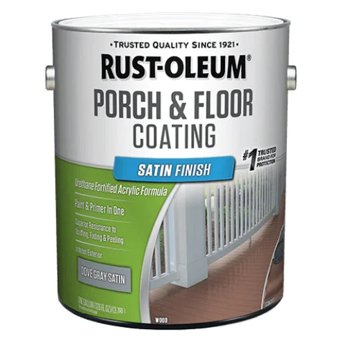 Rust-Oleum 320417 Porch & Floor Coating Satin Dove Gray Low VOC 1-Gallon