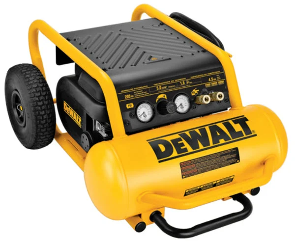 DeWalt D55146 4.5 Gallon Portable Electric Air Compressor with 1.6 HP for Job Sites