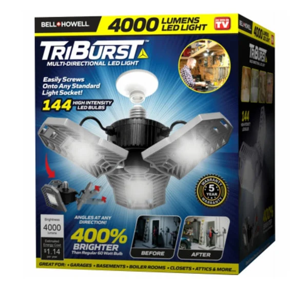 Bell+Howell 7090 TriBurst Multi-Directional LED Light for Home and Emergency Use
