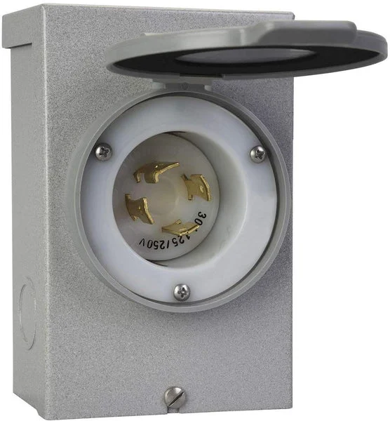 Reliance Controls PB30 Outdoor Power Inlet Box 125/250V 30 Amp NEMA L14-30