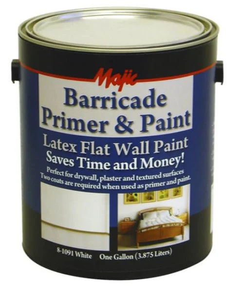 Majic 8-1091-1 Barricade Latex Primer and Paint 1 Gallon White for Interior Walls
