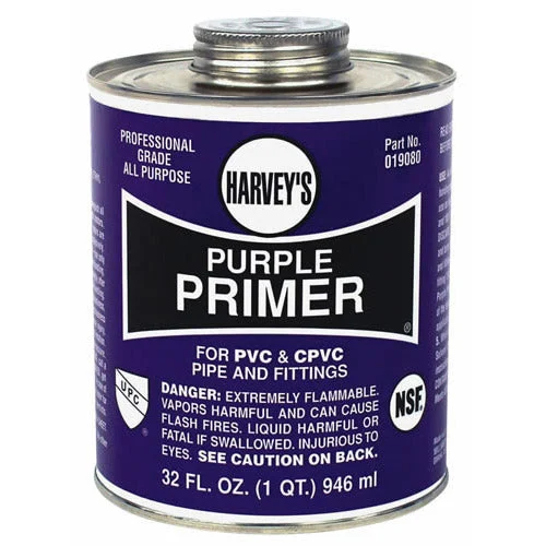 Harvey 019080-12 NSF Listed Purple Primer 32Oz for Plumbing