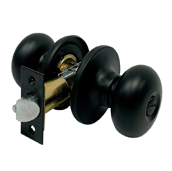 ProSource TFX910BSR4V24 Tubular Privacy Lock Matte Black for Bedroom and Bathroom