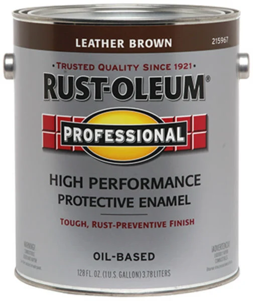 Rust-Oleum 215967 High Performance Oil-Based Protective Enamel, Leather Brown, 1 Gallon
