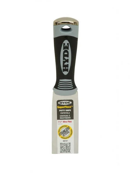 Hyde 06107 SuperFlexx Stainless Steel Putty Knife 1-1/2 Inch for Professional Painting and Drywall Work