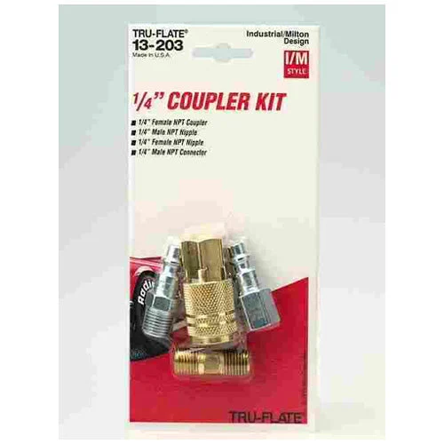 Tru-Flate 13203 Air Quick Connect 4pc Kit Pneumatic Fittings