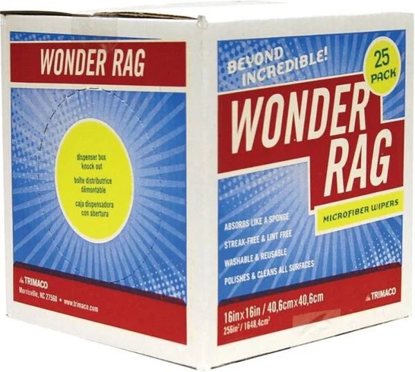 Trimaco 83625 16x16 Inch Microfiber Absorbent Painters Rag for Cleanup