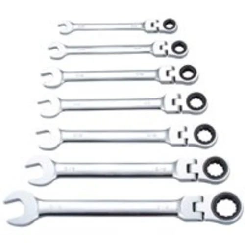 Vulcan FPG7M Flex Ratchet Wrench Set 7 Piece Professional Mechanics Tool Kit
