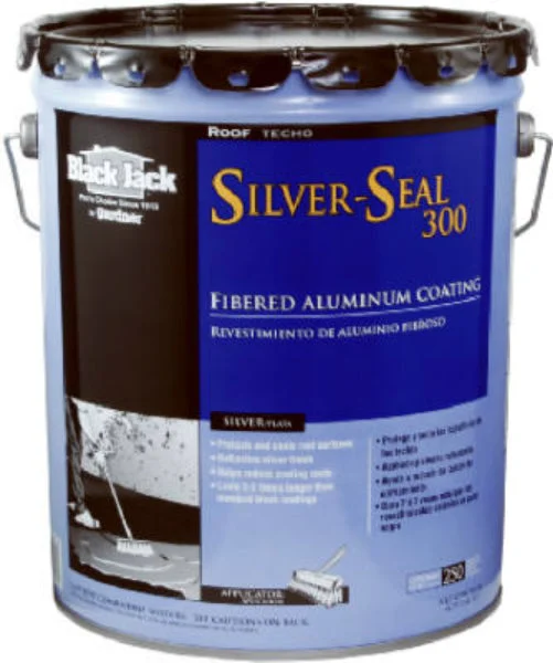 Black Jack 5175-A-30 Silver Seal 300 Fibered Aluminum Roof Coating 4.75 Gallon Reflective Sealant