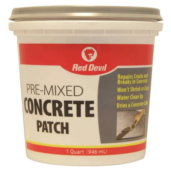 Red Devil 0644 Pre-Mix Concrete Patch 1-Quart Ready-to-Use Repair Compound